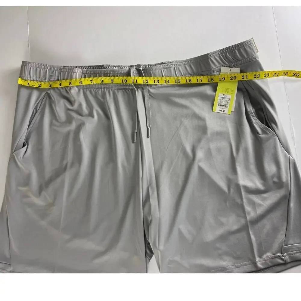 All In Motion Men's Athletic Training Shorts - Light Grey XXL
